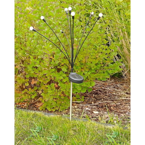 Вуличний світильник на сонячній батареї Goldlux 325549 Fiorini LED 3000K IP44 чорний - фото №1