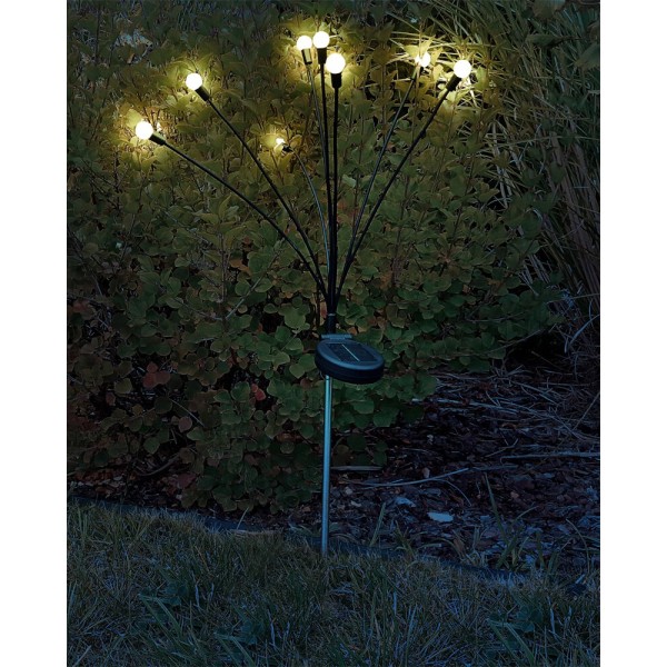 Вуличний світильник на сонячній батареї Goldlux 325549 Fiorini LED 3000K IP44 чорний - фото №2