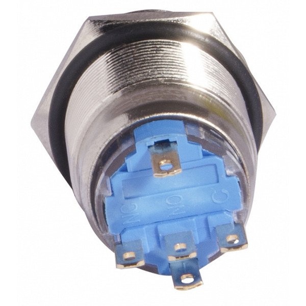 Кнопка Аско-Укрем TYJ 19-371 1NO+1NC 220В з підсвічуванням та фіксацією червона (A0140010118) - фото №1