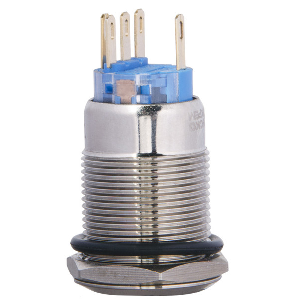 Кнопка Аско-Укрем TYJ 19-371 1NO+1NC 220В з підсвічуванням та фіксацією червона (A0140010118) - фото №3