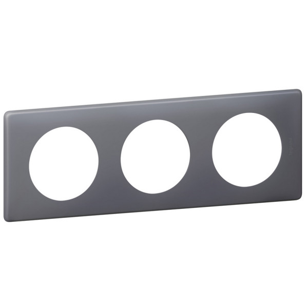 Рамка трехместная Legrand Celiane фиолетовый перкаль