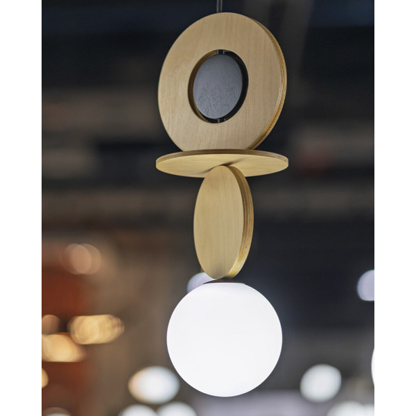 Подвесной светильник, люстра Nowodvorski 11173 Drops Wood A G9 1x12W IP20 бежевый - фото №1