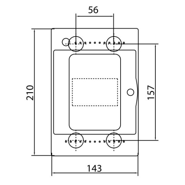 Щит настінний DKC Ram Base 4 модуля з дверцятами RAL7035 - фото №2