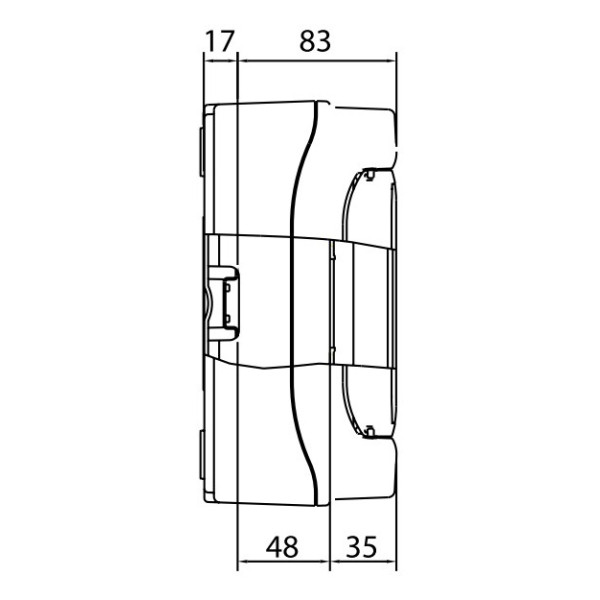 Щит настінний DKC Ram Base 4 модуля з дверцятами RAL7035 - фото №3