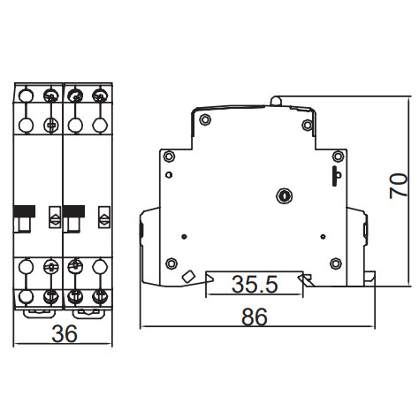 Імпульсне реле NOARK Ex9JU-16/3P 16А 230В AC (110267) - фото №2