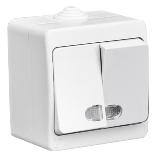 Выключатель 2-клавишный с подсветкой Gunsan Nemli