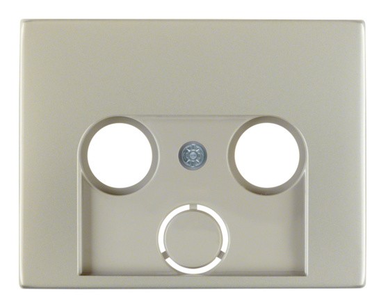 Накладка для антеної розетки 2/3 отвори нержавіюча сталь Berker K.5
