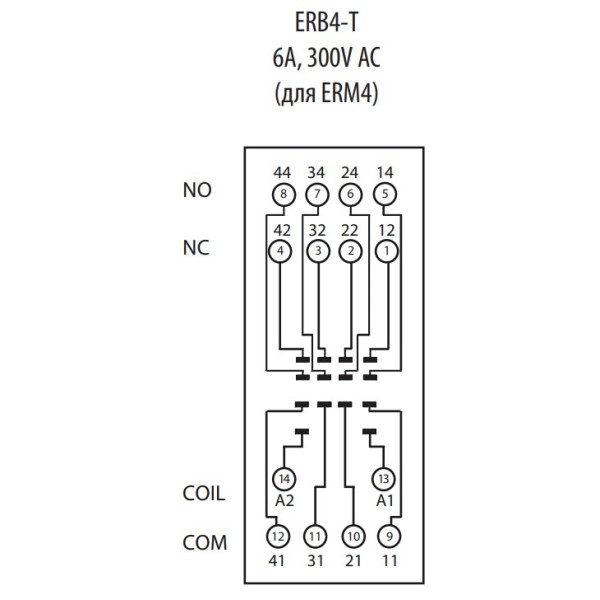 Цоколь ETI 002473014 ERB4-T тип Т (для ERM4) - фото №1