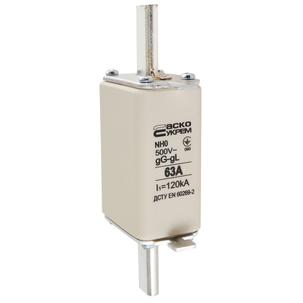 Запобіжник Аско-Укрем NH0 63A gG (A0050010022) - фото №1