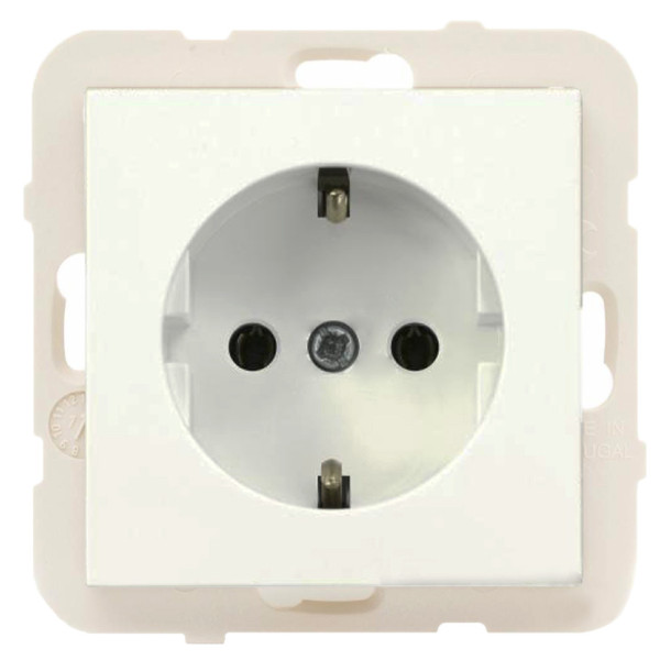 Одинарная розетка Logus 21131 TGE 2P+Z Шуко 16А 250В (лед)