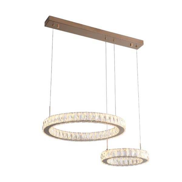 Підвісний світильник, люстра Zuma Line 5905316668140 Girona LED 2x36W 3000K 4200Lm IP20 золотий - фото №3