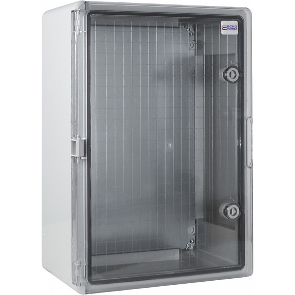 Ударостійкий корпус з АБС-пластику Аско-Укрем UBox 350x500x190мм (прозорі дверцята) - фото №2