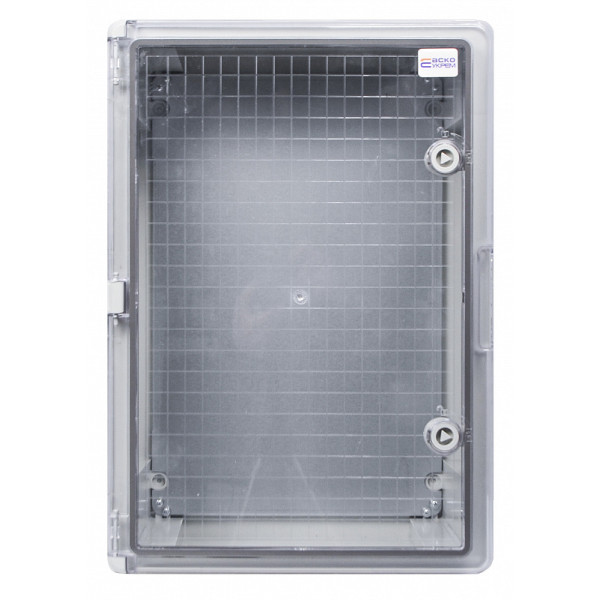 Ударостійкий корпус з АБС-пластику Аско-Укрем UBox 350x500x190мм (прозорі дверцята) - фото №3