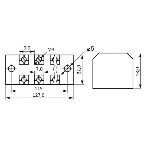 Клеммная колодка в корпусе Аско-Укрем TB 1512 - фото №2