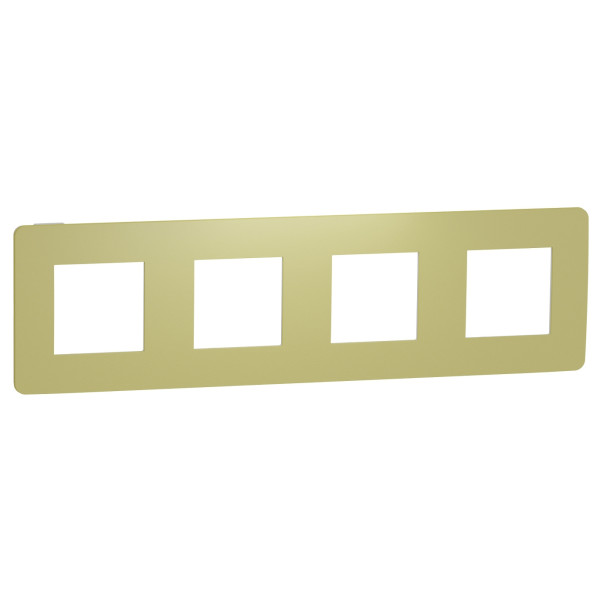 Четырехпостовая рамка Schneider Electric NU280811 (зеленое яблоко/белый)