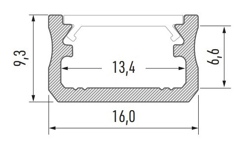 Профиль для светодиодной ленты Lumines A серебро - фото №4