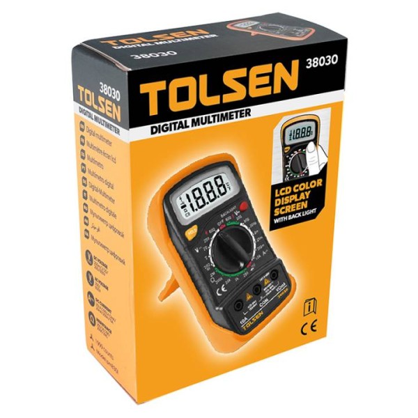 Мультиметр Tolsen 600В/10А з LCD екраном (38030) - фото №1