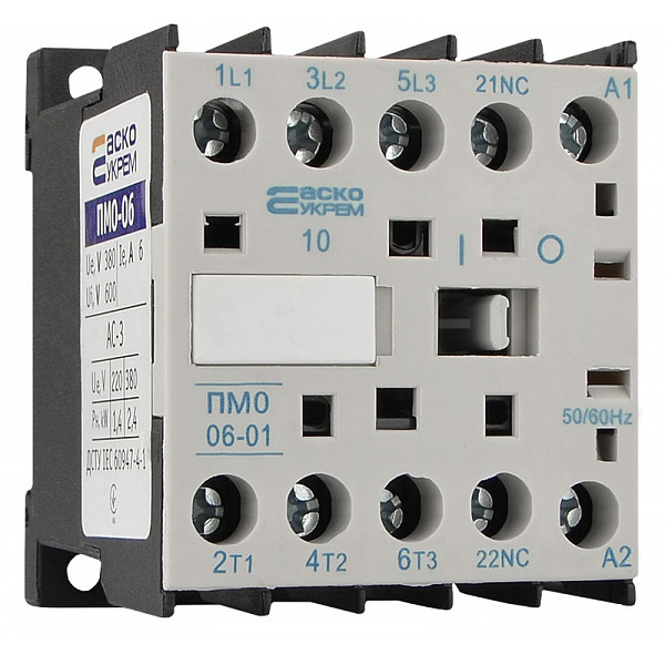 Мініконтактор Аско-Укрем ПМ 0-06-01 F7 110В LC1-K0601 (A0040010152) - фото №3