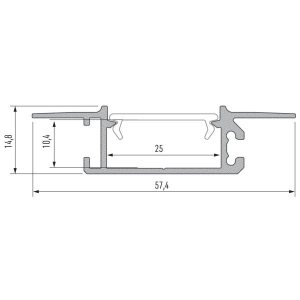 Профиль для светодиодной ленты Lumines ZATI белый - фото №1