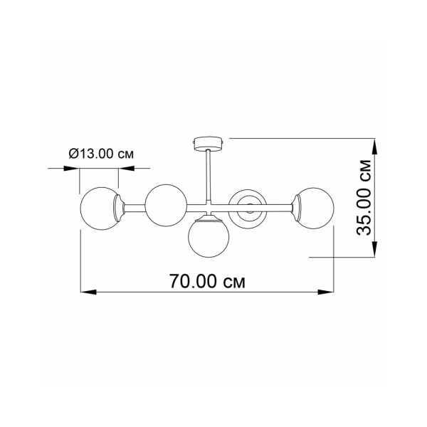 Люстра Imperium Light 140570.01.23 Frost E14 5x40W IP20 - фото №1