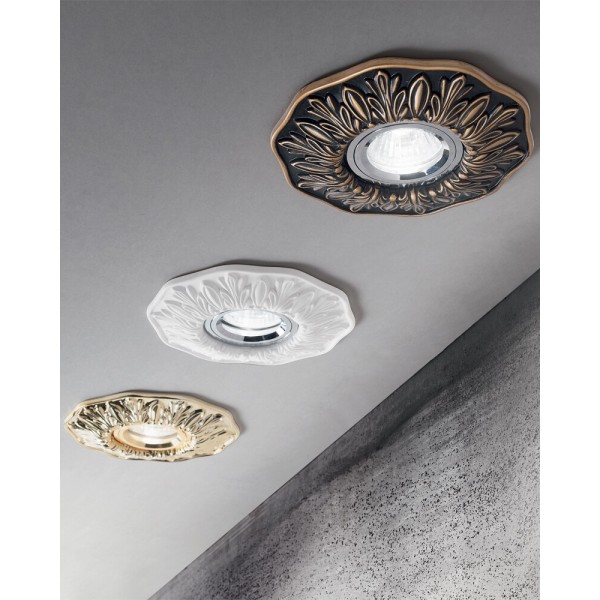 Точечный светильник Ideal Lux 115610 Polka GU10 1x50W IP20 золотой - фото №1