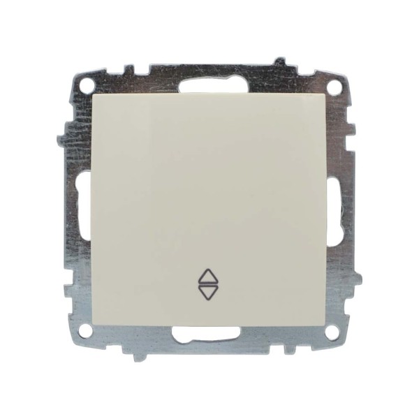 Вимикач ELBI ZENA кремовий 1кл прохідний без рамки ( 609-010300-209 )