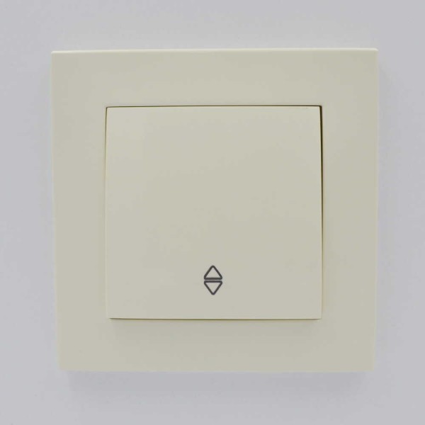 Вимикач ELBI ZENA кремовий 1кл прохідний без рамки ( 609-010300-209 ) - фото №3