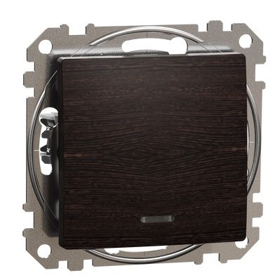 Переключатель Schneider Electric Sedna Design & Elements с подсветкой венге SDD181106L
