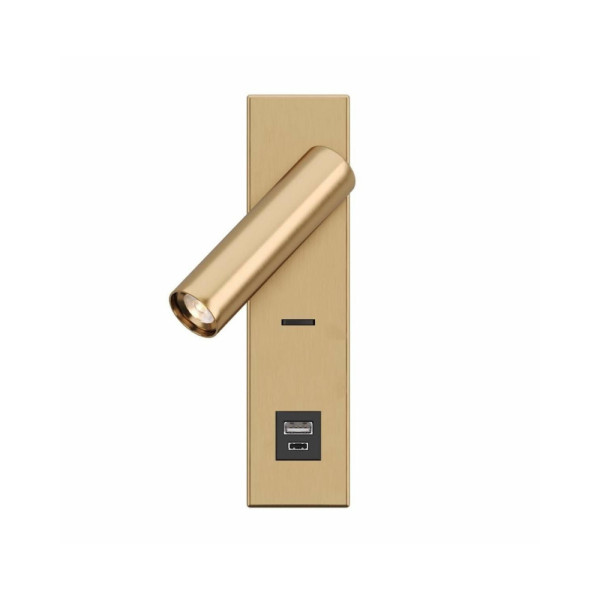 Бра, настінний світильник Kloodi WA-PORTO 200 Porto Led 1x3W 3000K 120Lm IP20 Gold - фото №1