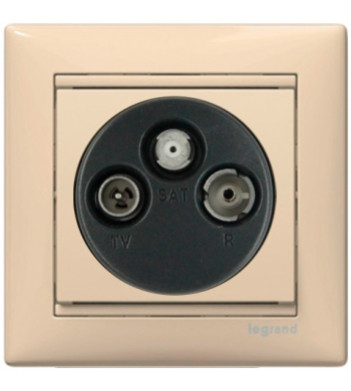 Механизм розетки TV-R-SAT концевой Valena слоновая кость - фото №1