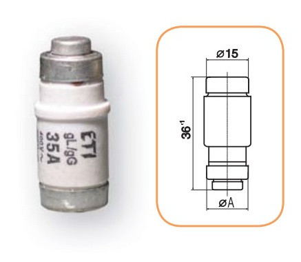 Запобіжник ETI 002212007 D0 2 gL/gG 40A 400V - фото №1