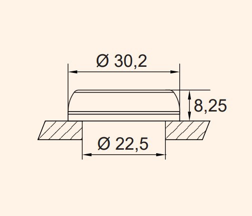 Кнопка-модуль втоплена ETI 004771242 EGF-C (чорна) - фото №1