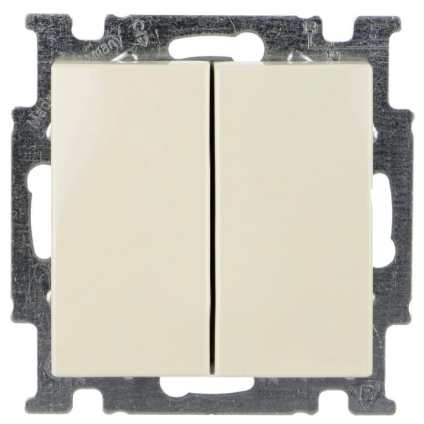 Двухкнопочный выключатель ABB Basic 55 2006/5 UC-92-507 (слоновая кость)