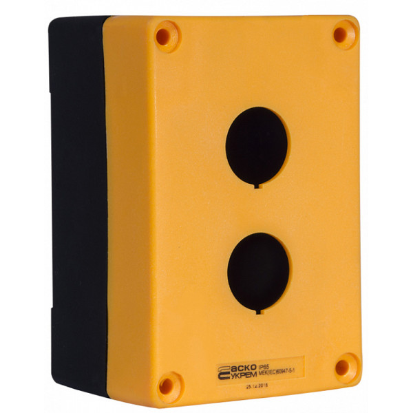 2-місний корпус Аско-Укрем HJ9-2 жовтий (A0140020036) - фото №4