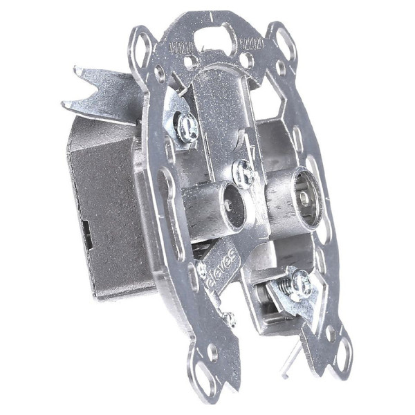 Розетка антенная 2 отверстия, отдельная (механизм) Berker - фото №2