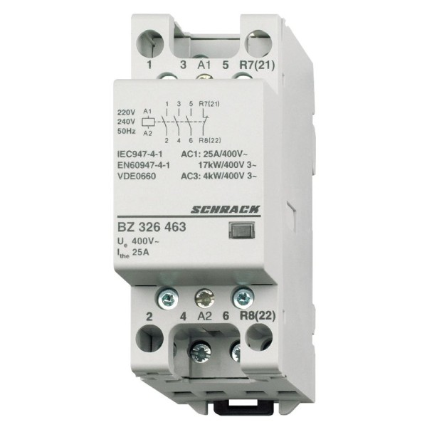 Модульний контактор Schrack BZ326467 230В AC 4НЗ 25А