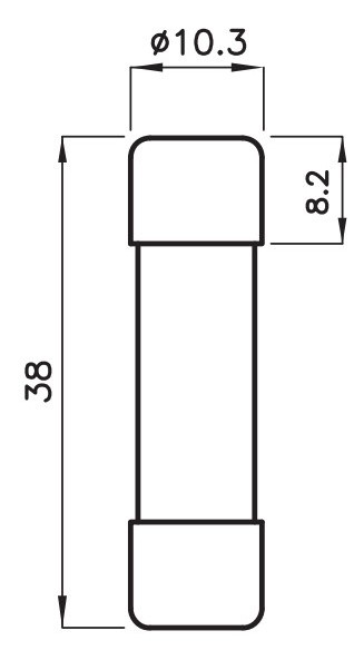 Запобіжник ETI 002625081 CH 10x38 gPV 16A 1000V (30kA) - фото №2