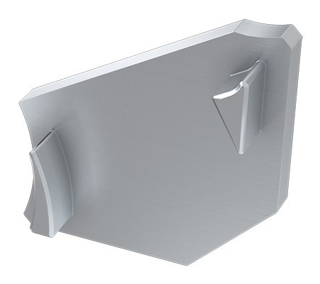 Заглушка Lumines для типу Н без отвору права срібло