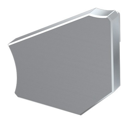 Заглушка Lumines для типу Н без отвору права срібло - фото №1