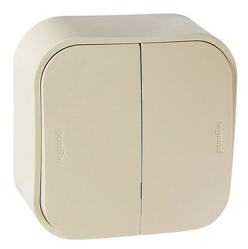 Выключатель 2 клавишный Legrand Forix слоновая кость