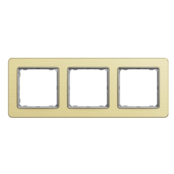 Трехпостовая рамка Schneider Electric Sedna Elements Sedna Elements матовое золото SDD371803 - фото №4