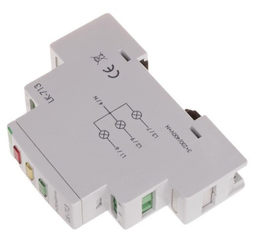 Сигнальна лампа F&F LK-713K 3х400/230В+N (червоний, жовтий, зелений) - фото №2