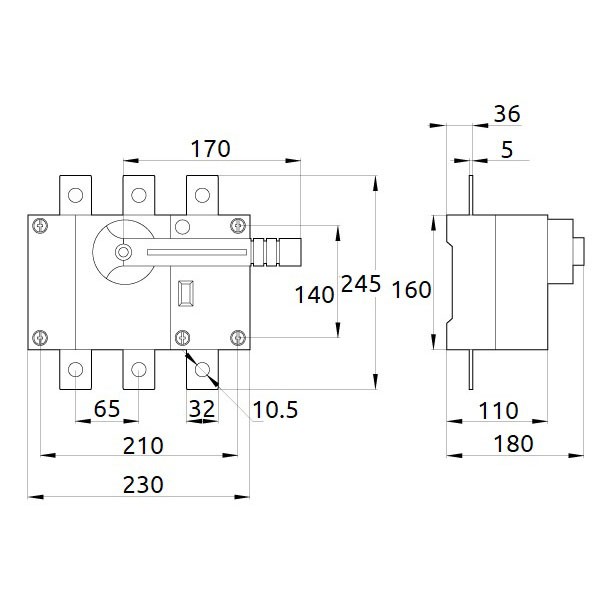 Разрывной выключатель нагрузки Promfactor FPS 400A 3P (FPS4003) - фото №1
