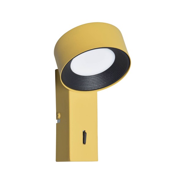 Бра, настенный светильник Italux WL-47390-1-YLL Otal LED 1x1.8W 4000K 489Lm IP20 желтый