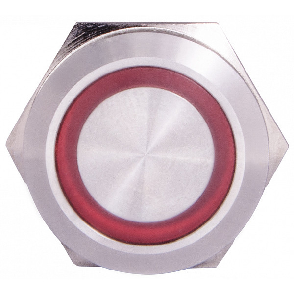 Кнопка Аско-Укрем TYJ 22-271 1NO+1NC 220В з підсвічуванням червона (A0140010133) - фото №2