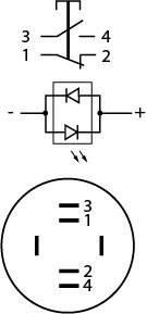 Кнопка Аско-Укрем TYJ 22-271 1NO+1NC 220В з підсвічуванням червона (A0140010133) - фото №5