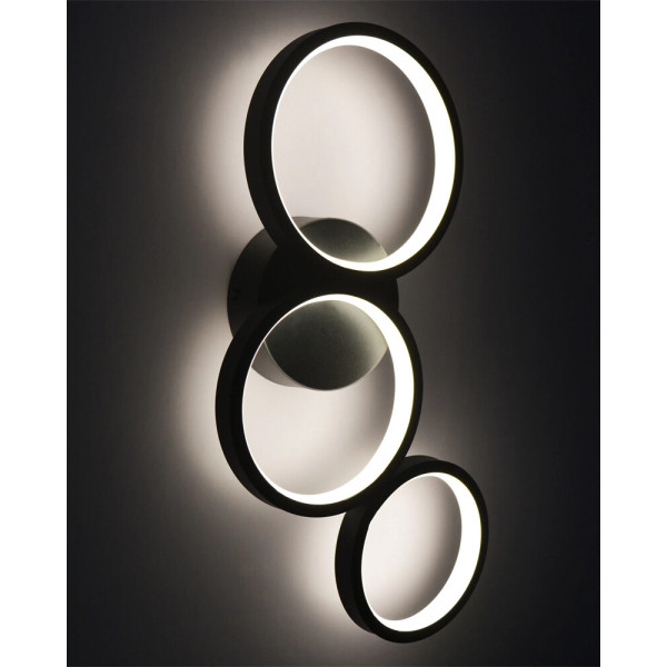 Бра, настінний світильник Goldlux 331038 Flamenco LED 1x23W 4000K 36000Lm IP20 чорний - фото №2