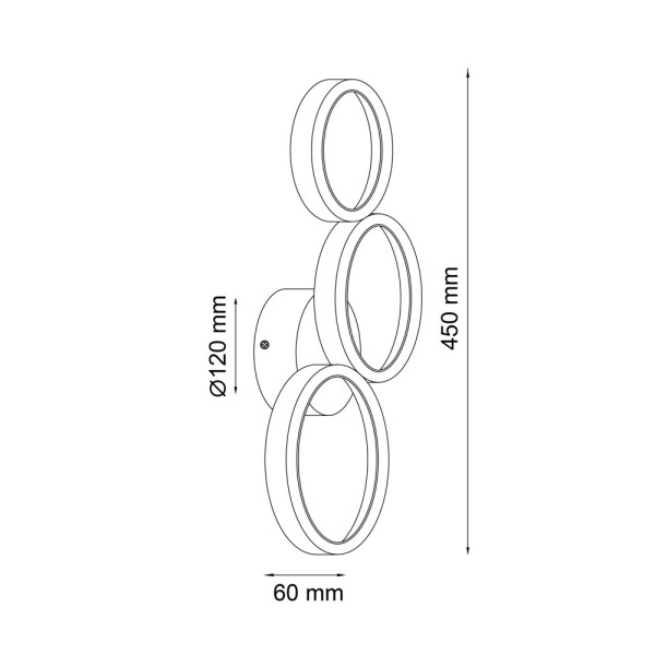 Бра, настінний світильник Goldlux 331038 Flamenco LED 1x23W 4000K 36000Lm IP20 чорний - фото №4