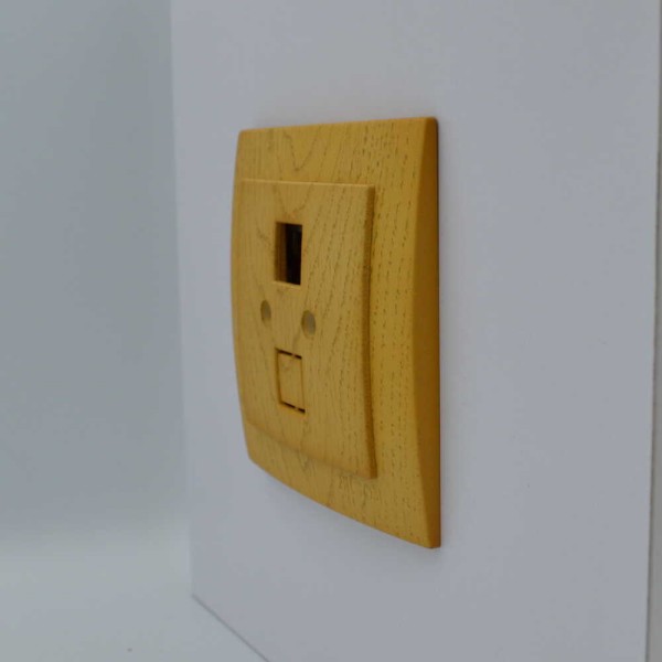 Розетка Nilson Touran клен комп'ютерна без модуля ( 24281042 ) - фото №2