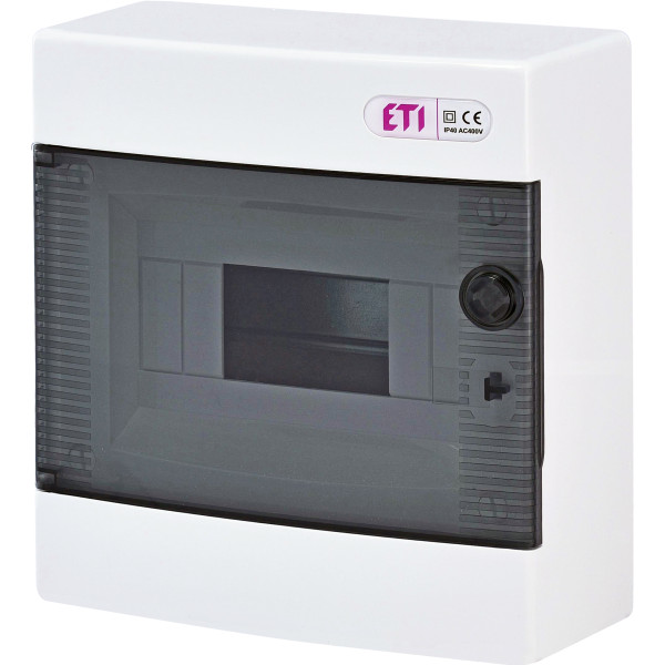 Зовнішній модульний щит ETI 001101000 ECT 8PT 8 М з прозорими дверцятами - фото №1